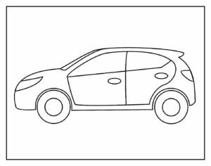 Desenho de Desenho Para Colorir De Carro Facil Simples 3