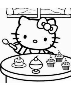 Desenho de Desenhos Hello Kitty Colorir Imprimir 18