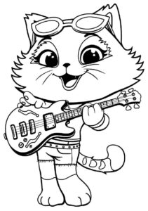 Desenho de Desenhos Para Colorir De Gatos 9