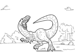 Desenho de Dinossauros Desenho Colorir Imprimir 07