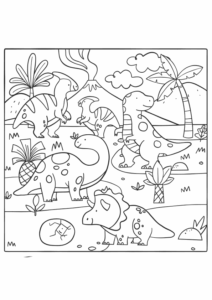 Desenho de Dinossauros Desenho Colorir Imprimir 32