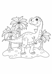 Desenho de Dinossauros Desenho Colorir Imprimir 34