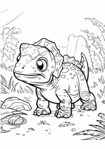 Desenho de Dinossauros Desenho Colorir Imprimir 36