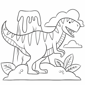 Desenho de Dinossauros Desenho Colorir Imprimir 45