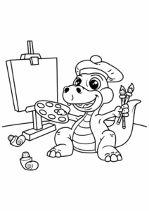 Desenho de Dinossauros Desenho Colorir Imprimir 64