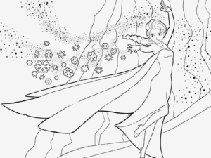 Desenho de Elsa Para Colorir E Pintar 10