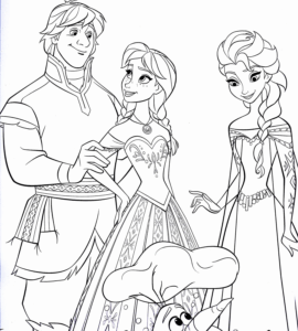 Desenho de Elsa Para Colorir E Pintar 11
