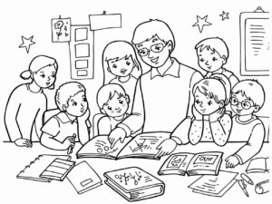 Desenho de Escola Desenho Colorir Imprimir 11