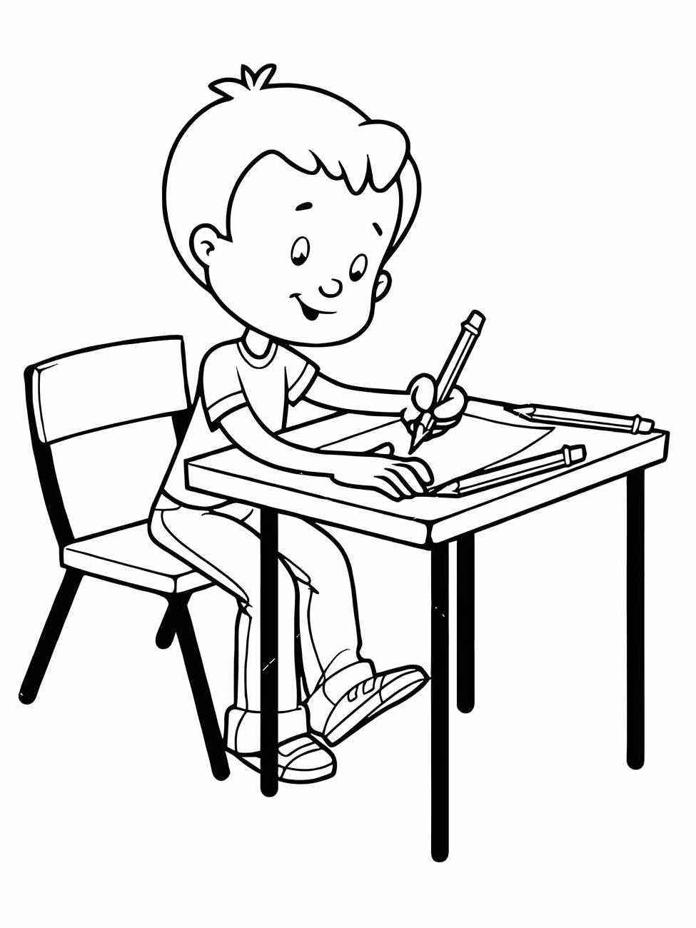 Desenho de Escola Desenho Colorir Imprimir 31