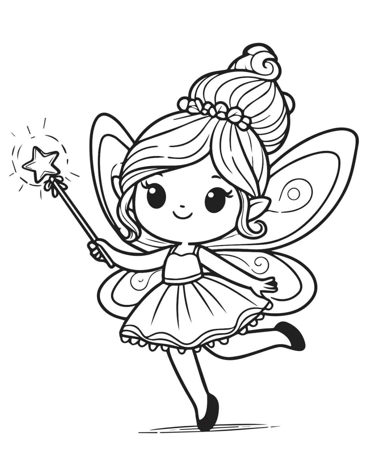 Desenhos de Fadas para Imprimir e Colorir