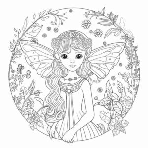 Desenho de Fada Encantadora Para Colorir