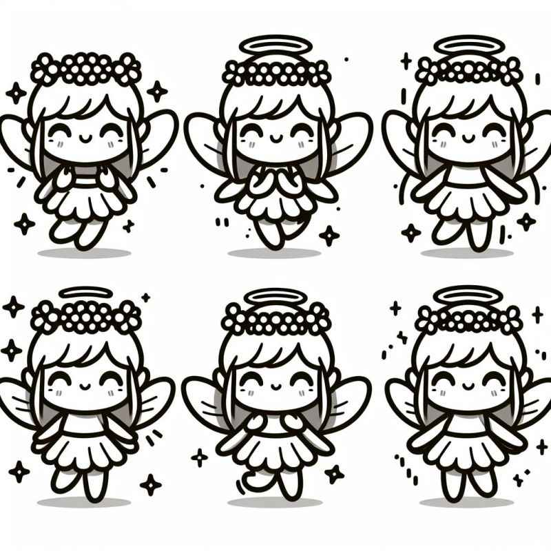 Desenho de Fadas Voando Colorir