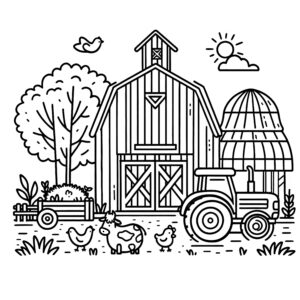 Desenho de Fazenda Desenho Colorir Imprimir 02
