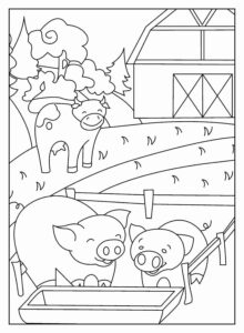 Desenho de Fazenda Desenho Colorir Imprimir 44