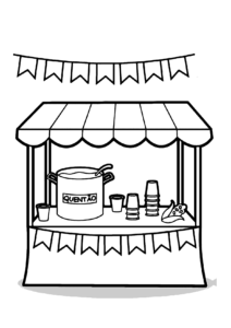 Desenho de Festa Junina Desenho Colorir Imprimir 03