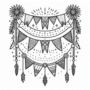 Desenho de Festa Junina Desenho Colorir Imprimir 07