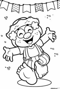Desenho de Festa Junina Desenho Colorir Imprimir 13