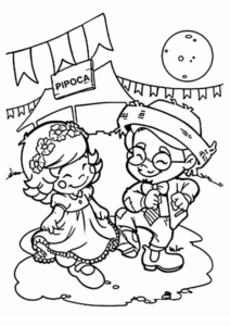 Desenho de Festa Junina Desenho Colorir Imprimir 19