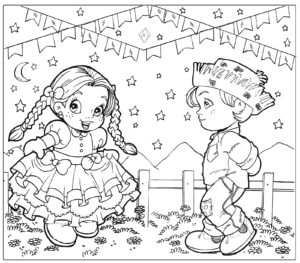 Desenho de Festa Junina Desenho Colorir Imprimir 42