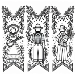Desenho de Festa Junina Desenho Colorir Imprimir 47