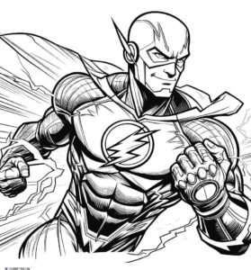 Desenho de Flash Desenho Colorir Imprimir 01