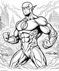 Desenho de Flash Desenho Colorir Imprimir 02