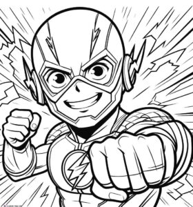 Desenho de Flash Desenho Colorir Imprimir 03
