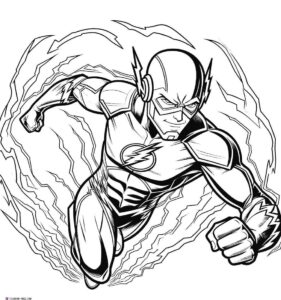 Desenho de Flash Desenho Colorir Imprimir 04