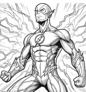 Desenho de Flash Desenho Colorir Imprimir 05