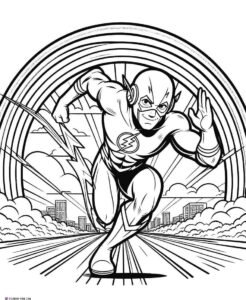 Desenho de Flash Desenho Colorir Imprimir 06