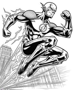 Desenho de Flash Desenho Colorir Imprimir 07