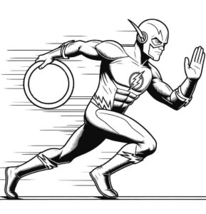 Desenho de Flash Desenho Colorir Imprimir 08