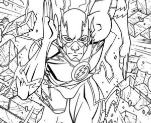 Desenho de Flash Desenho Colorir Imprimir 10