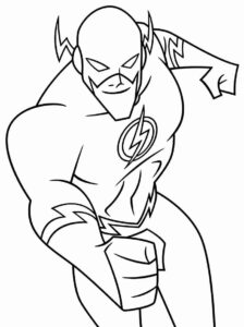 Desenho de Flash Desenho Colorir Imprimir 13