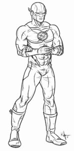 Desenho de Flash Desenho Colorir Imprimir 16