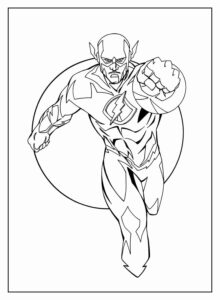 Desenho de Flash Desenho Colorir Imprimir 17