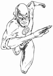 Desenho de Flash Desenho Colorir Imprimir 20