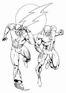 Desenho de Flash Desenho Colorir Imprimir 22