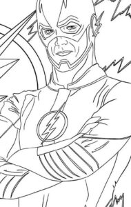 Desenho de Flash Desenho Colorir Imprimir 24
