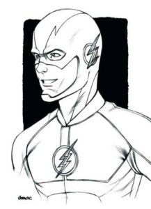 Desenho de Flash Desenho Colorir Imprimir 30