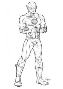 Desenho de Flash Desenho Colorir Imprimir 33