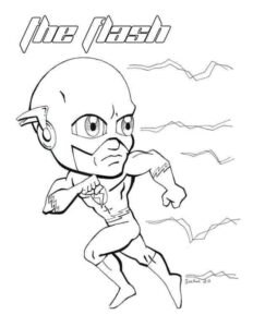 Desenho de Flash Desenho Colorir Imprimir 38