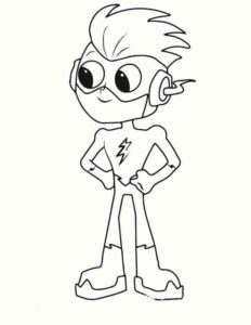 Desenho de Flash Desenho Colorir Imprimir 48