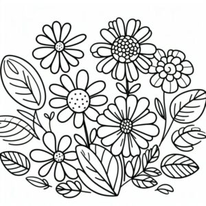 Desenho de Flores Desenho Colorir Imprimir 02