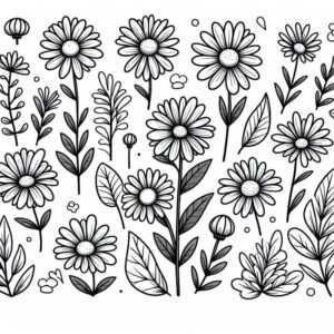 Desenho de Flores Desenho Colorir Imprimir 04