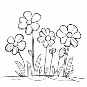 Desenho de Flores Desenho Colorir Imprimir 05