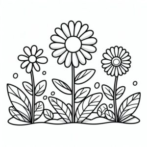Desenho de Flores Desenho Colorir Imprimir 06