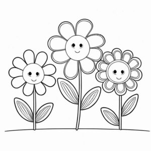 Desenho de Flores Desenho Colorir Imprimir 07