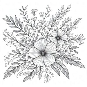 Desenho de Flores Desenho Colorir Imprimir 11