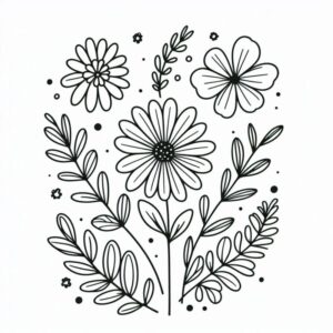 Desenho de Flores Desenho Colorir Imprimir 26
